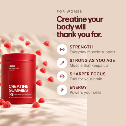 LAB27 Creatine Monohydrate Gummies | 5g Per Serve
