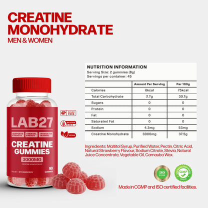 LAB27 Creatine Monohydrate Gummies