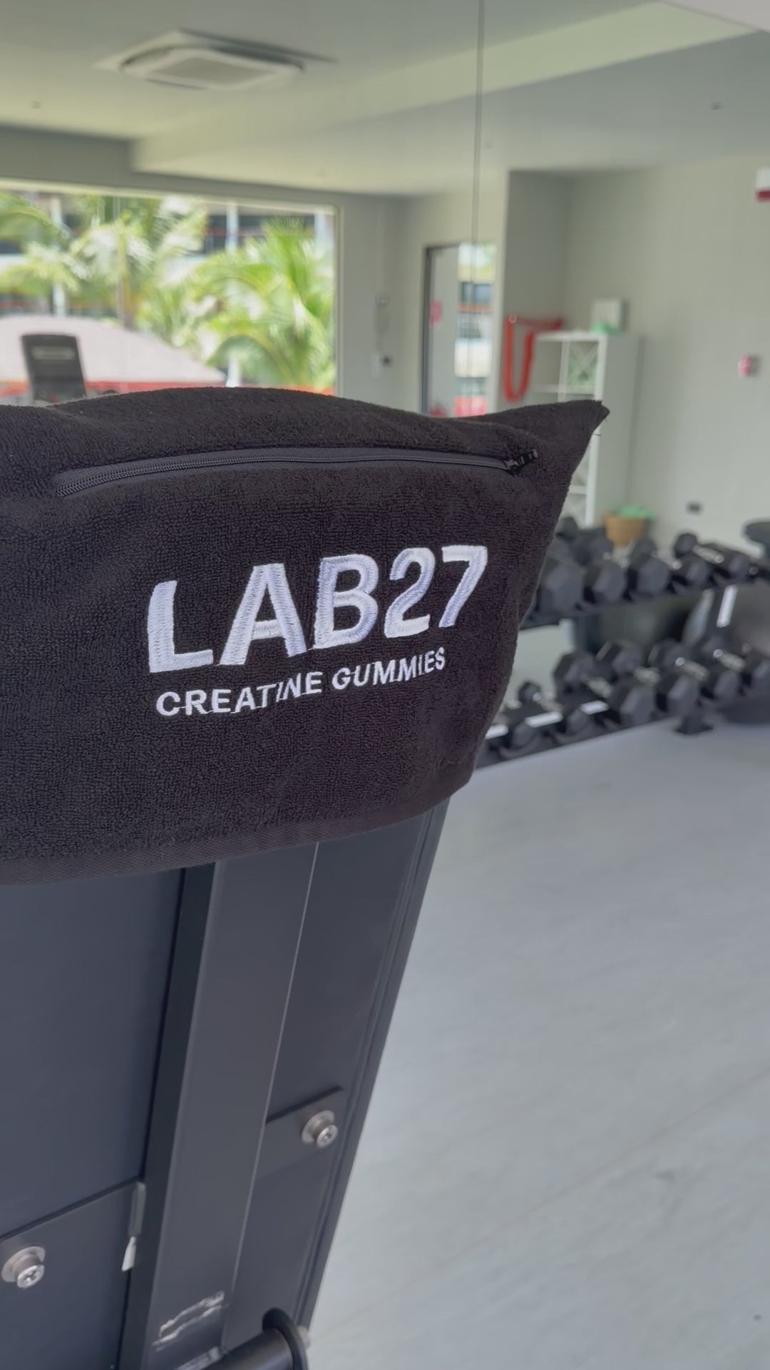 LAB27 Gym Towel with Pockets